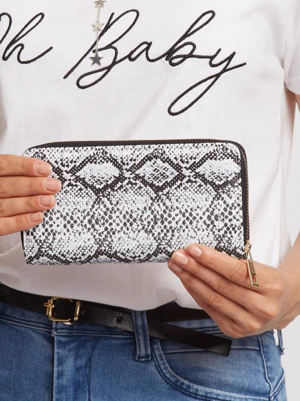 White & Black Patterned Wallet