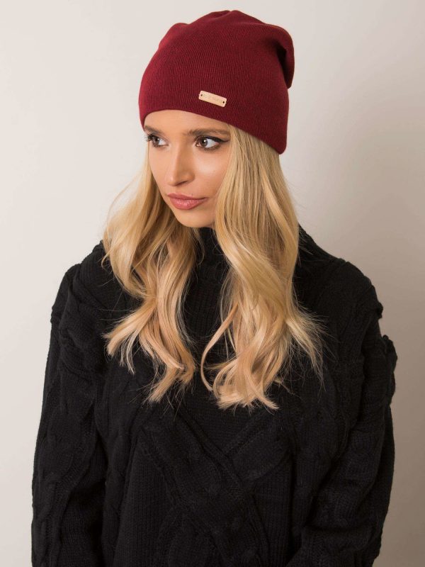 Burgundy basic cap RUE PARIS