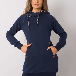 Dark blue sweatshirt with pockets Embry