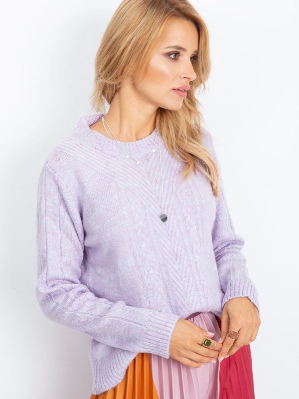 RUE PARIS Purple Marion sweater