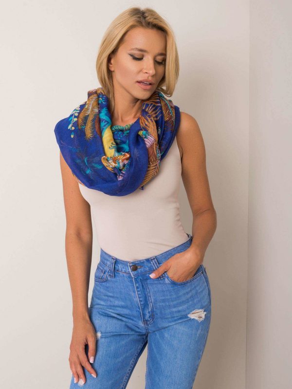 Dark blue sling in tropical print