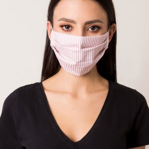 Pink Striped Protective Mask