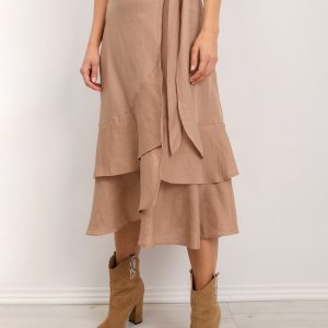 Dark beige women's skirt BSL