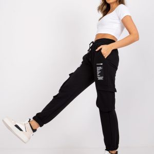 Black Gina Cargo Sweatpants