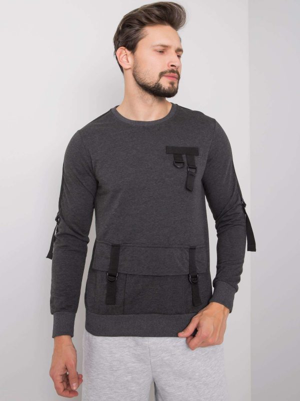 Dark grey sweatshirt for men Colin