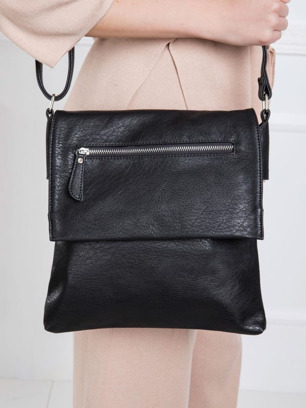 Black Eco Leather Messenger