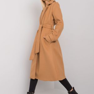 Camel coat with binding Selda OCH BELLA