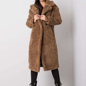 Brown fur coat Alessandra RUE PARIS