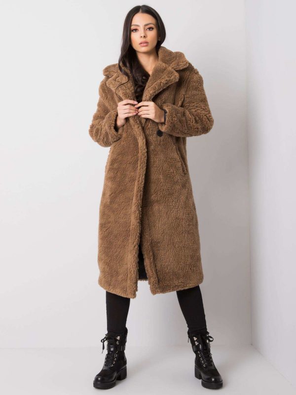 Brown fur coat Alessandra RUE PARIS