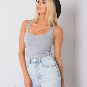 Grey melange top Neva