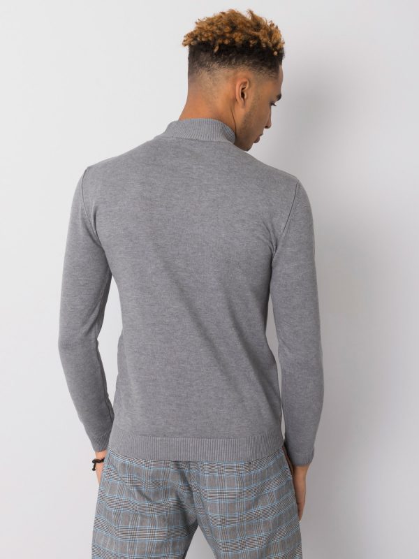 Thiago LIWALI Men's Grey Turtleneck Sweater