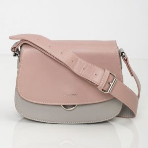 Pink and grey flip bag