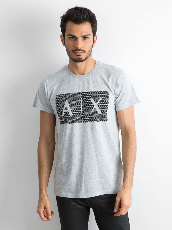 Grey men's t-shirt with print
