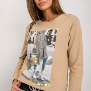 Beige sweatshirt by Mimi