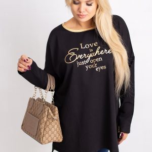 Black tunic plus size Eye