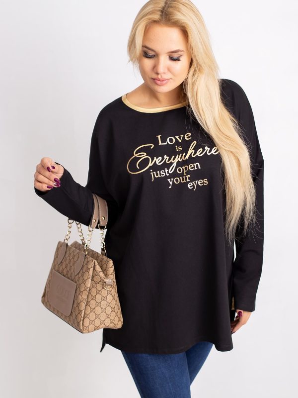 Black tunic plus size Eye