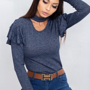 Navy blue blouse Everly