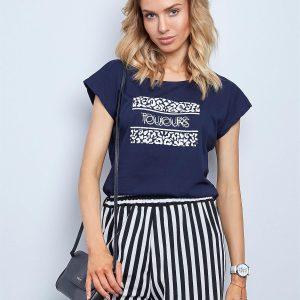 Navy blue t-shirt Fasten