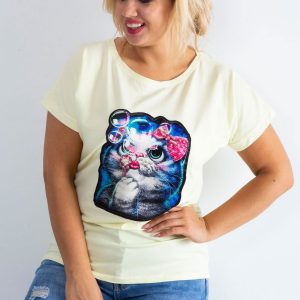 Light yellow T-shirt Adorable PLUS SIZE