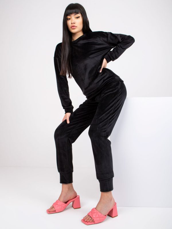 Nicole's black velour set