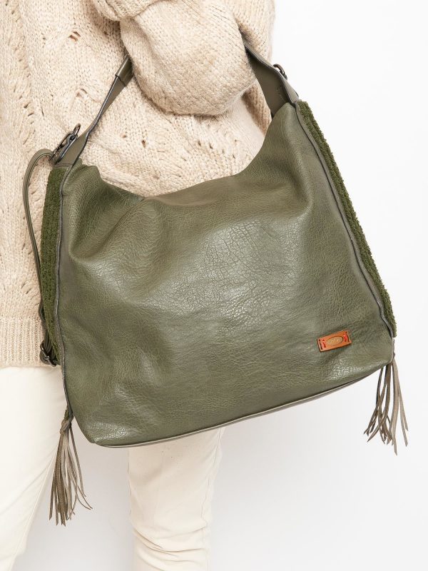 Khaki Tassel Bag