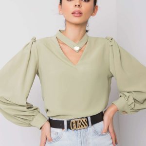 Pistachio blouse Agueda RUE PARIS