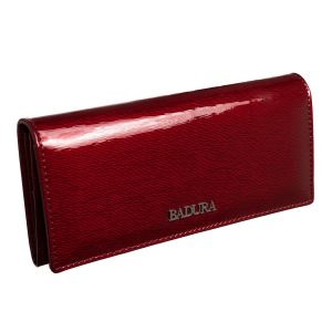 BADURA Women's Red Genuine Leather Wallet