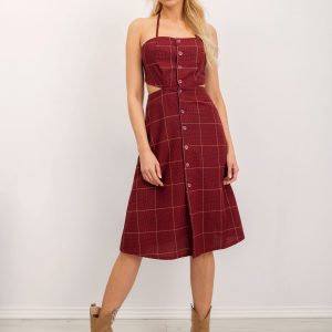 BSL Red Plaid Dress