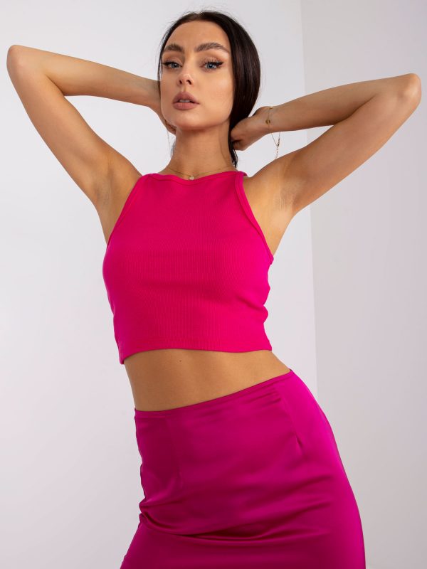 Fuchsia striped top by Margo RUE PARIS