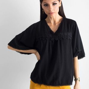 Black airy blouse