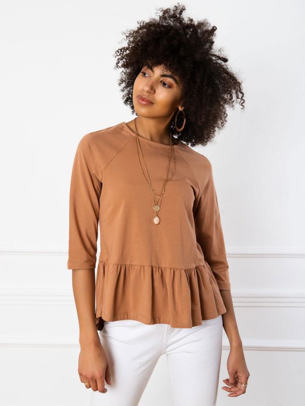 Simone light brown blouse