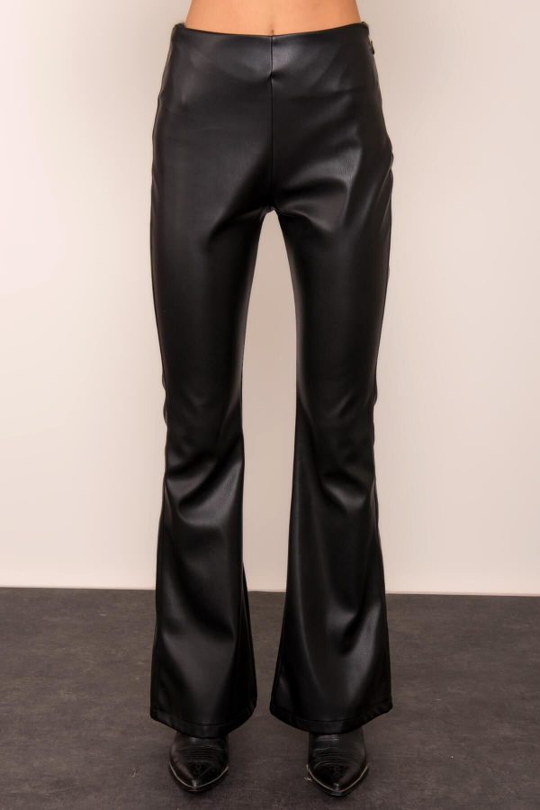 Black BSL eco-leather pants