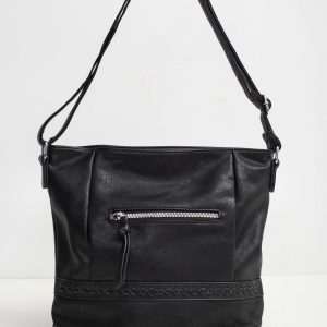 Black bag with braided insert