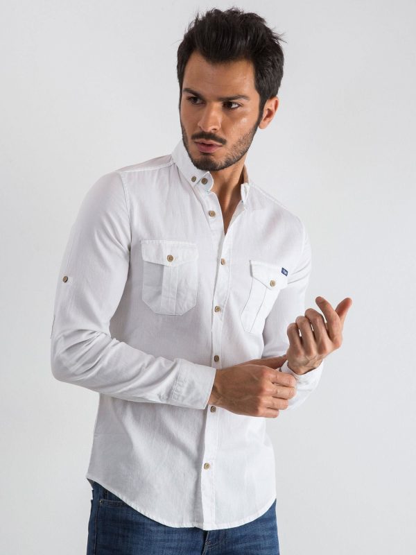 Smooth men's white shirt