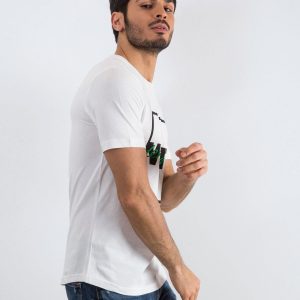 White men's t-shirt Contrast