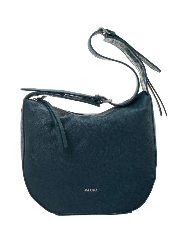 BADURA Green Leather Shoulder Bag