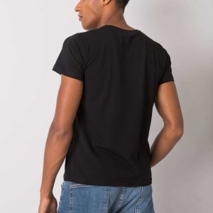 Men's Black T-Shirt Cotton Brighton