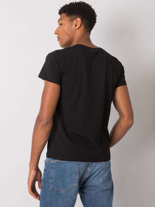 Men's Black T-Shirt Cotton Brighton