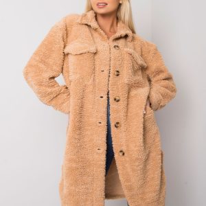 Camel long fur shirt Jolene RUE PARIS