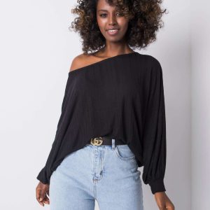 Black casual blouse Mari RUE PARIS