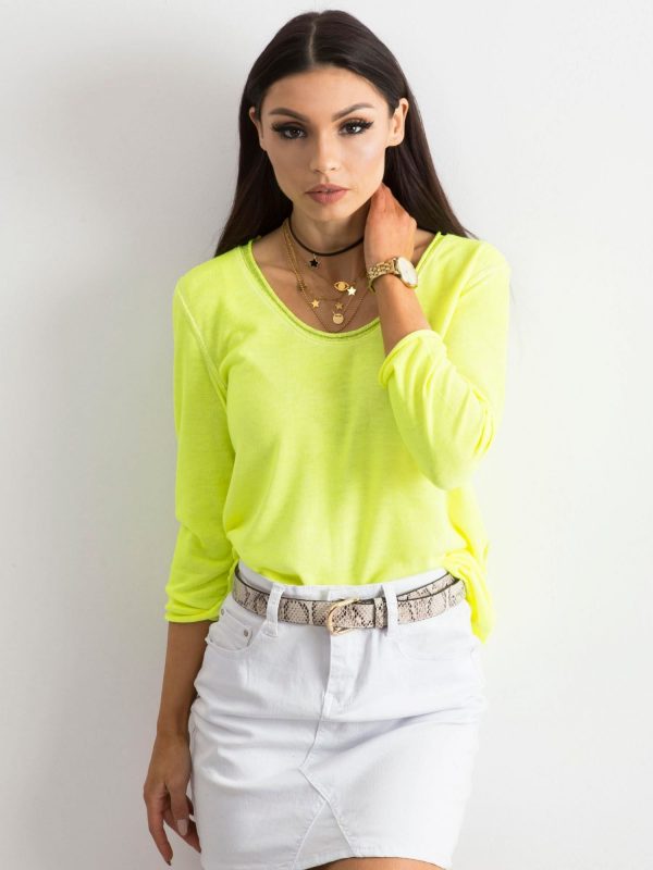 Fluo yellow women's blouse