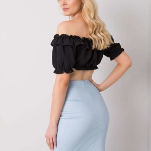 Light Blue Nola Pencil Skirt