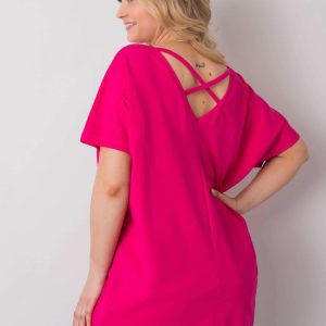 Lenora plus size fuchsia blouse