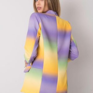 Jaelynn purple and yellow ombre blazer