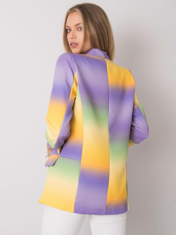 Jaelynn purple and yellow ombre blazer