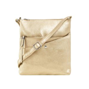 Gold ladies bag with pockets