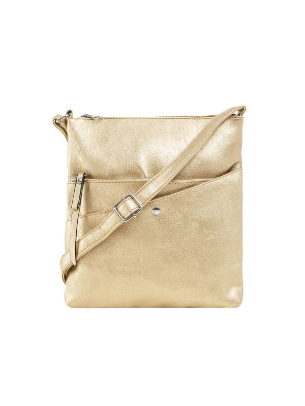 Gold ladies bag with pockets