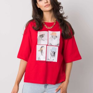 Red oversized T-shirt Elisabete