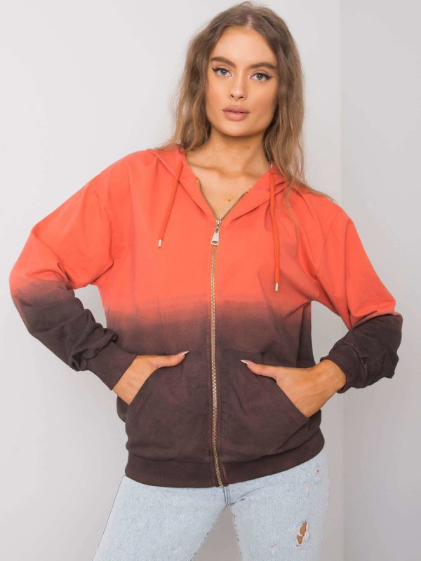 Ombre Queen's orange-brown sweatshirt