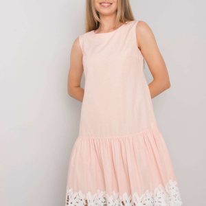 Frederica peach flounce dress